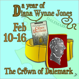 This custom image by Marnanel Thurman shows the dates we read this book, the book’s title and the series title, "A Year of Diana Wynne Jones," with the cover of one edition of the book. 